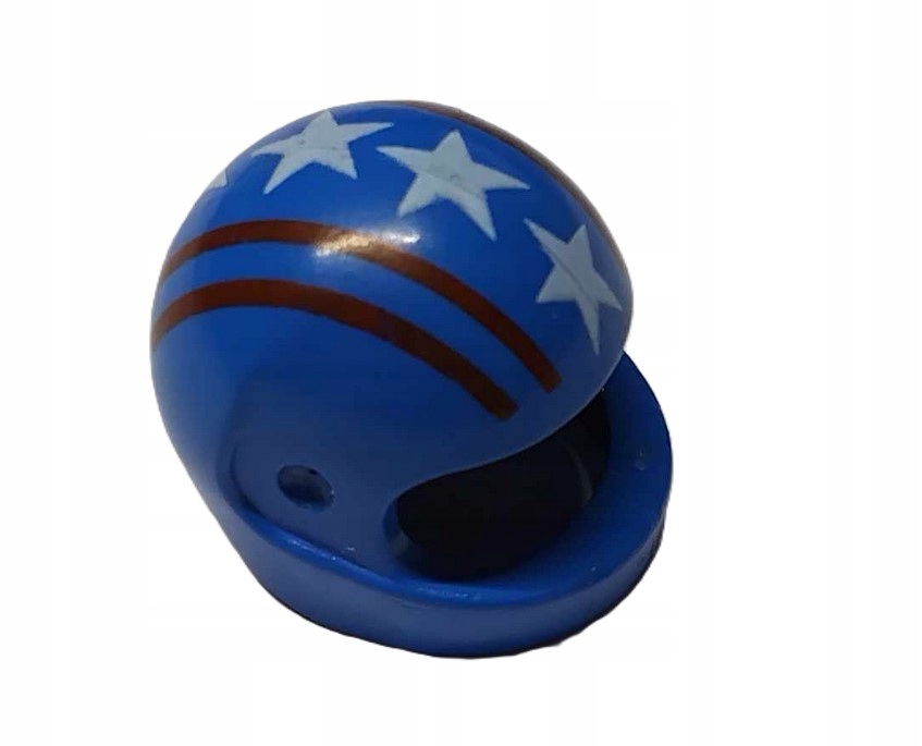153G24. Lego kask motocyklowy 2446 niebieski nadruk 1 szt 1 edcbcb4a32943666b6d30d76ad833f63